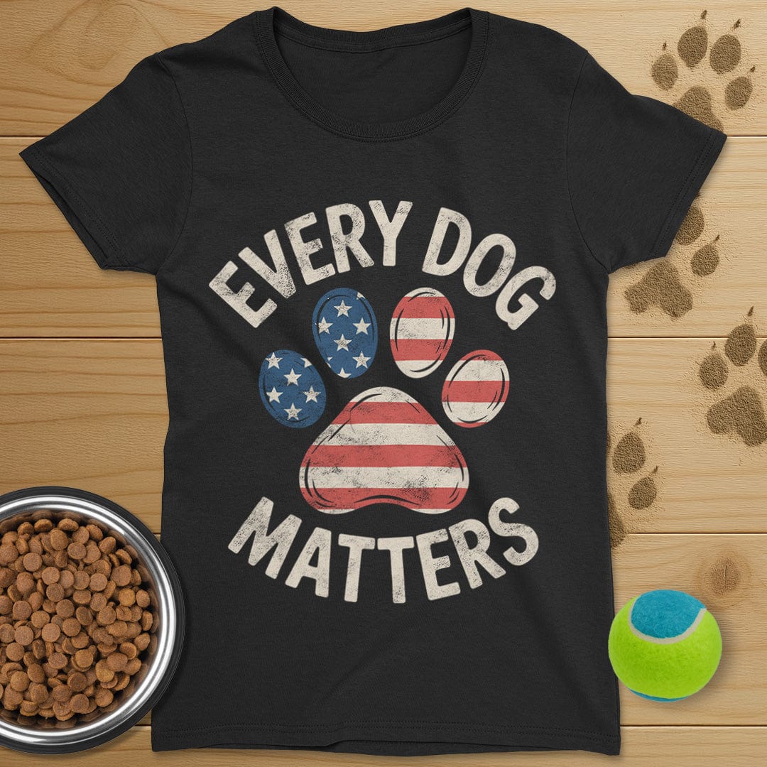 Every Dog Matters USA Distressed T-Shirt-Womens