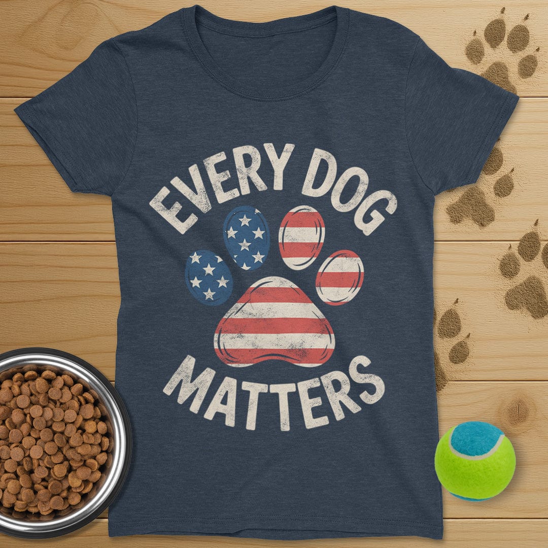 Every Dog Matters USA Distressed T-Shirt-Womens