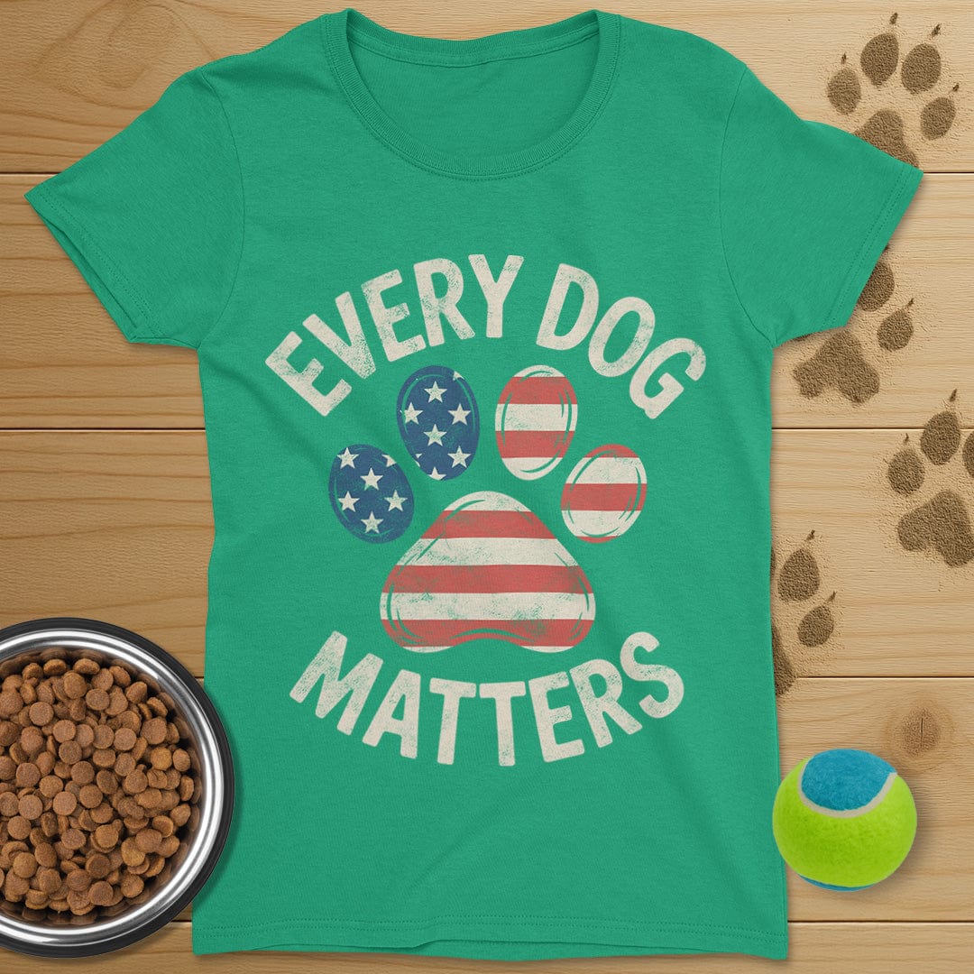 Every Dog Matters USA Distressed T-Shirt-Womens