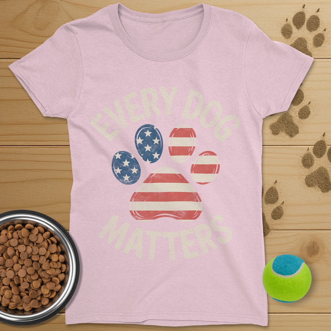 Every Dog Matters USA Distressed T-Shirt-Womens
