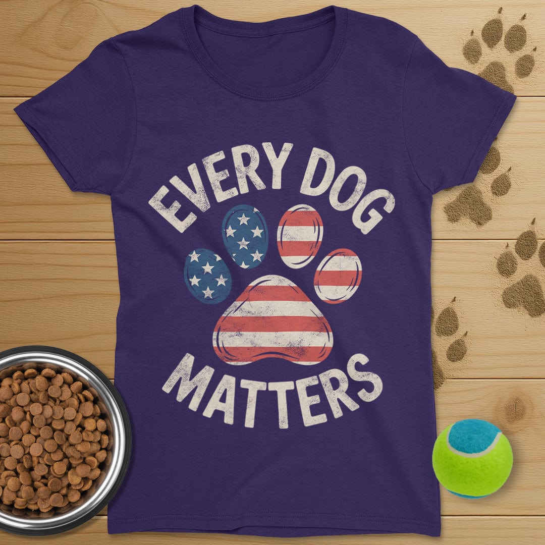 Every Dog Matters USA Distressed T-Shirt-Womens