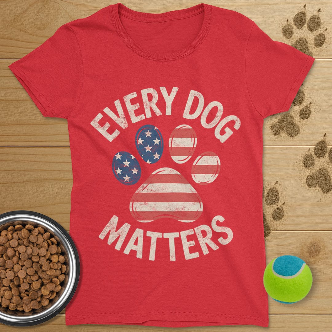 Every Dog Matters USA Distressed T-Shirt-Womens