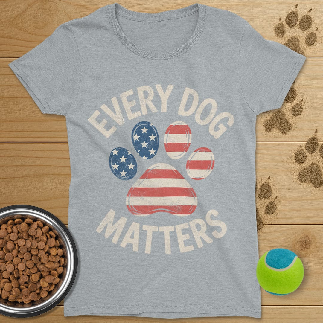 Every Dog Matters USA Distressed T-Shirt-Womens