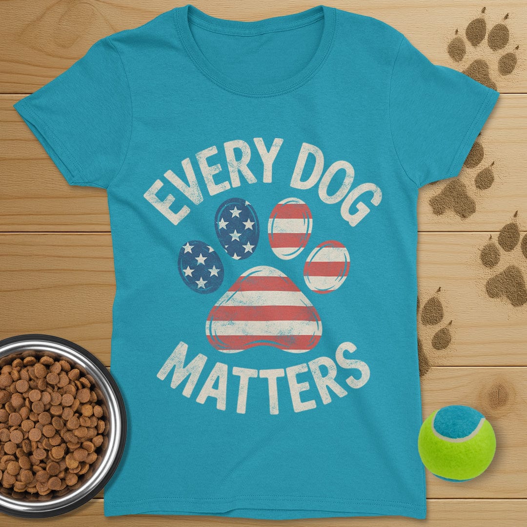 Every Dog Matters USA Distressed T-Shirt-Womens