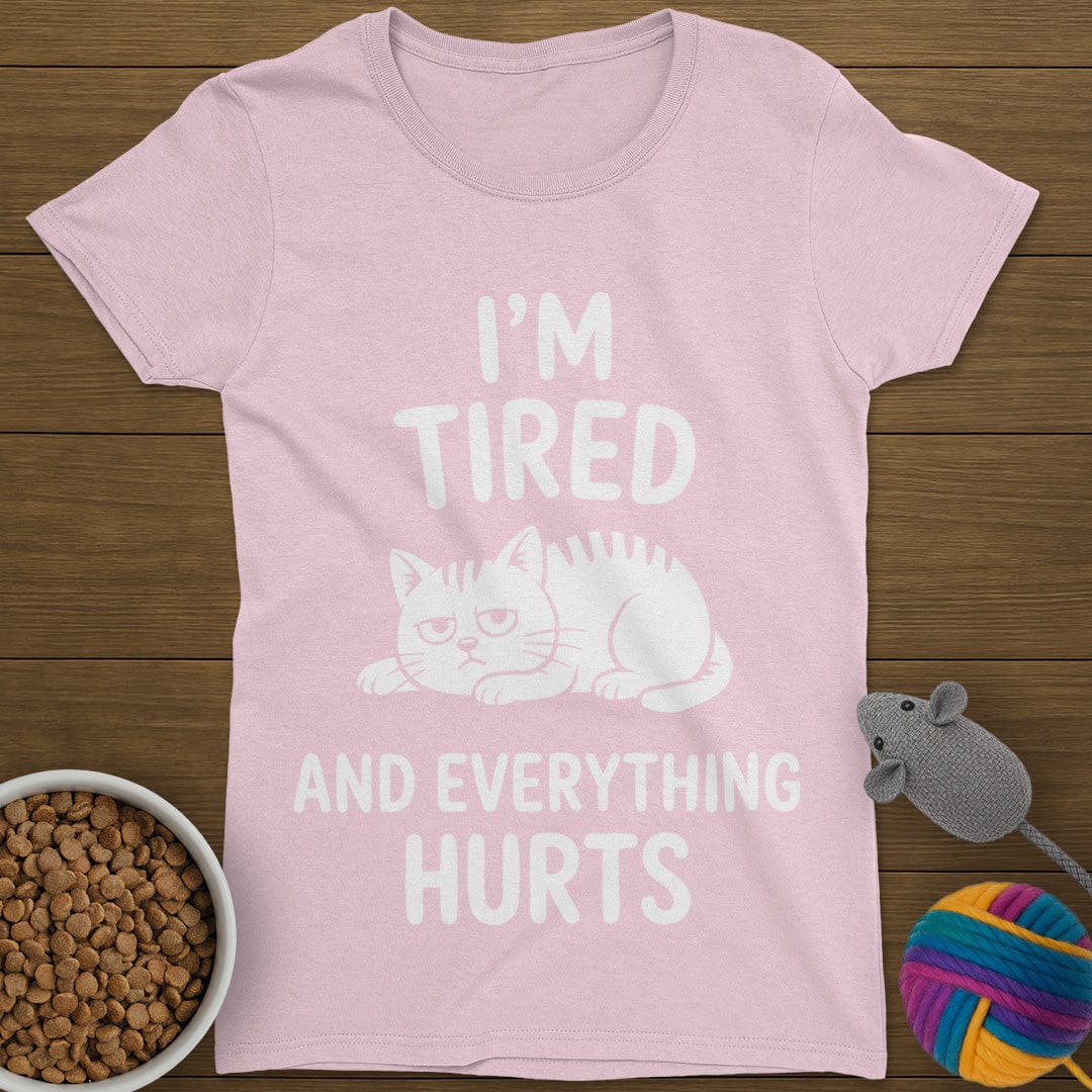 Everything Hurts Cat T-Shirt Womens