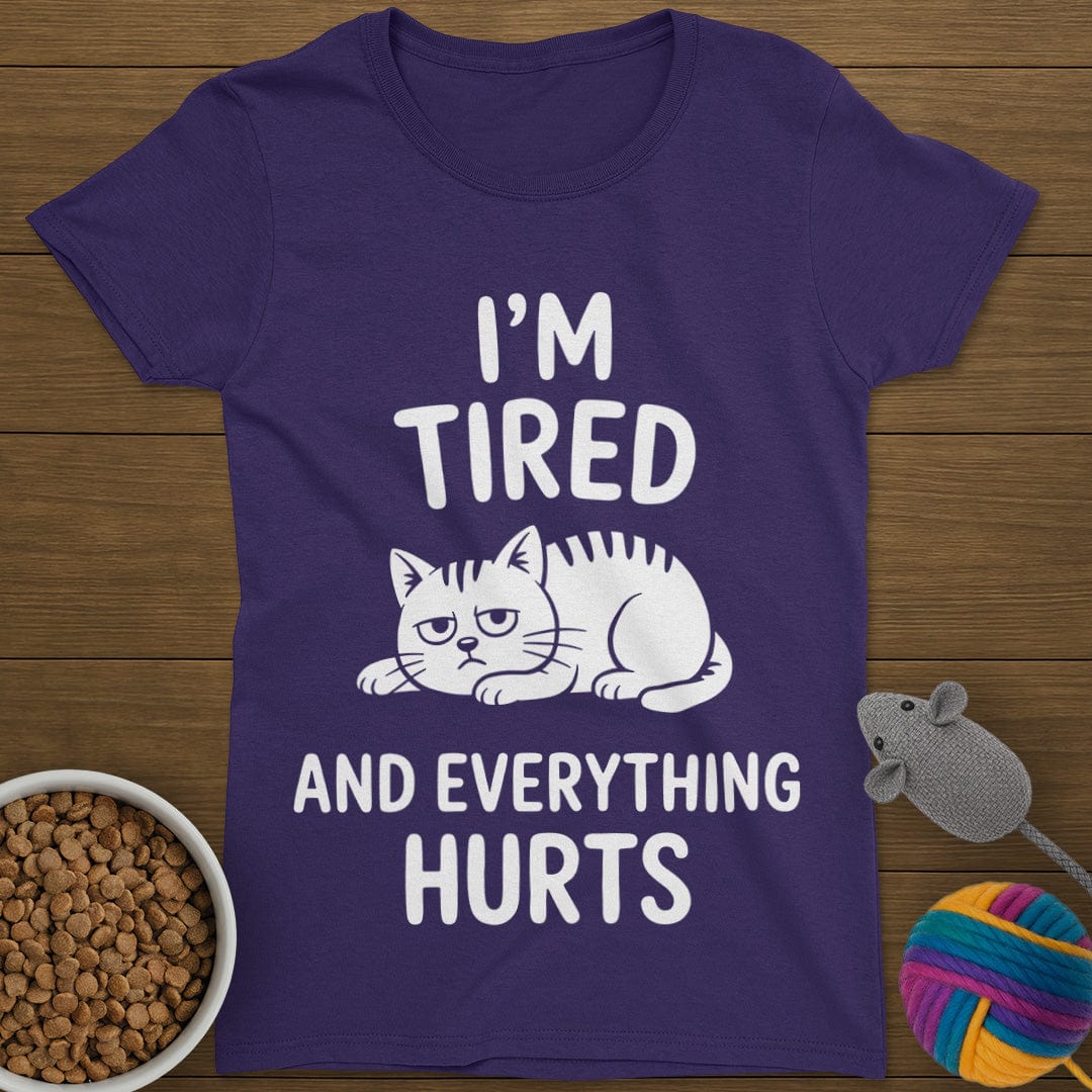 Everything Hurts Cat T-Shirt Womens