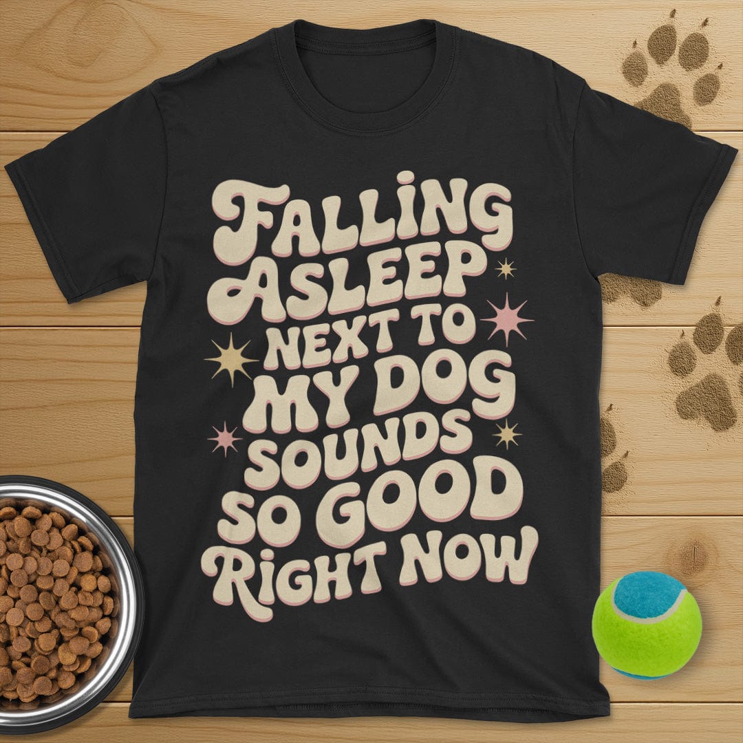 Falling Asleep Next To My Dog Retro T-Shirt