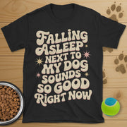 Falling Asleep Next To My Dog Retro T-Shirt