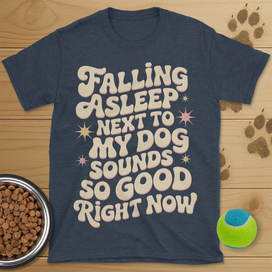 Falling Asleep Next To My Dog Retro T-Shirt