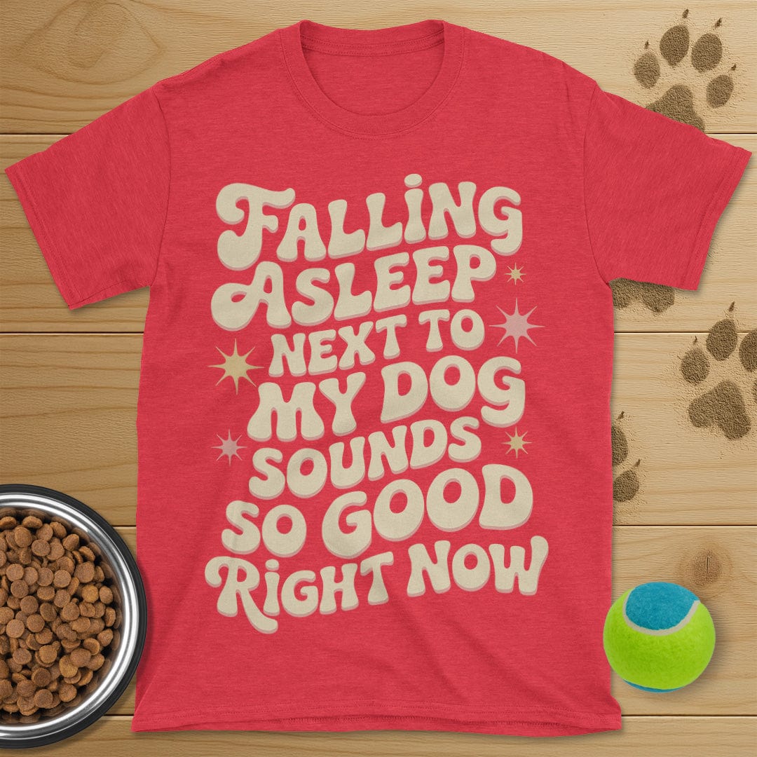 Falling Asleep Next To My Dog Retro T-Shirt