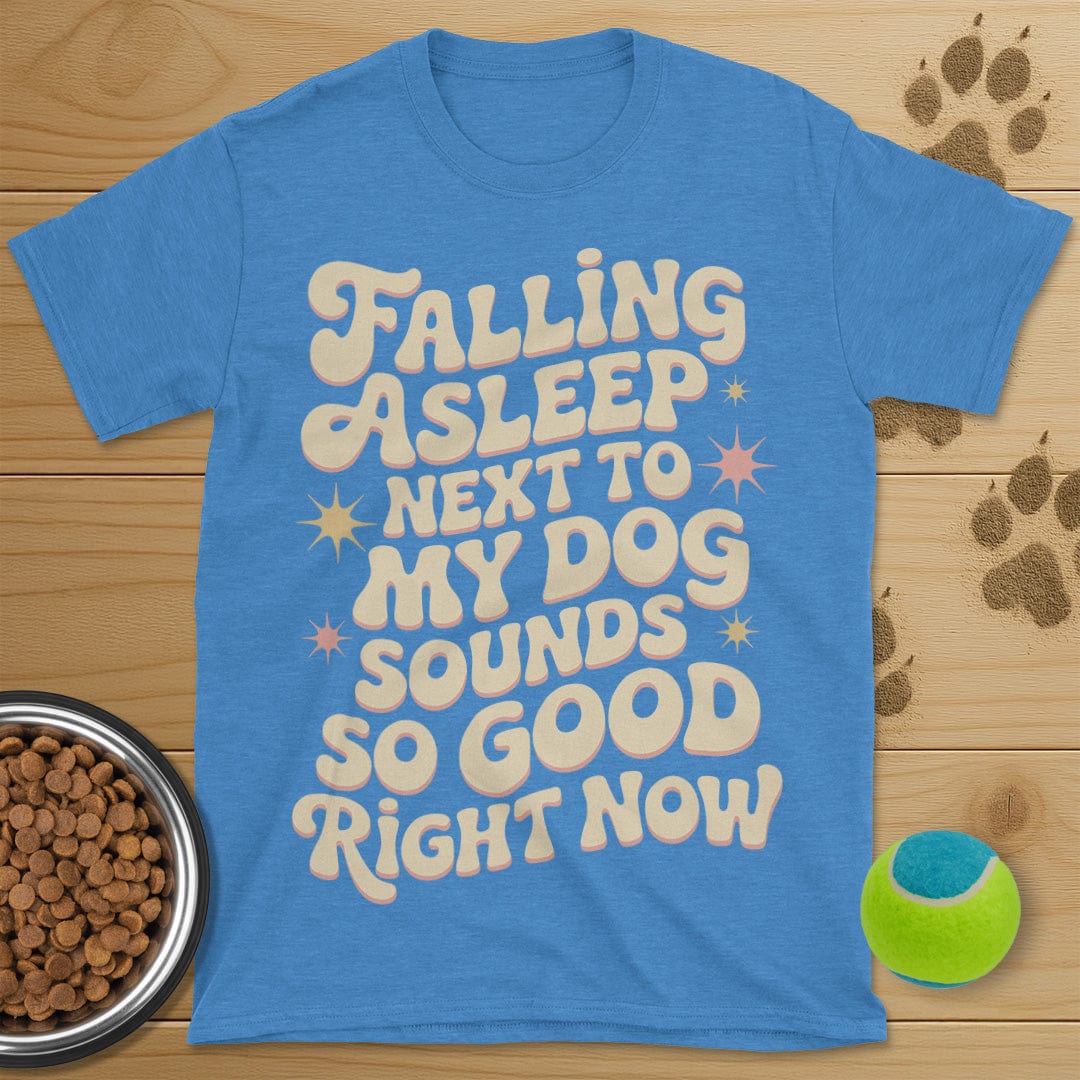 Falling Asleep Next To My Dog Retro T-Shirt