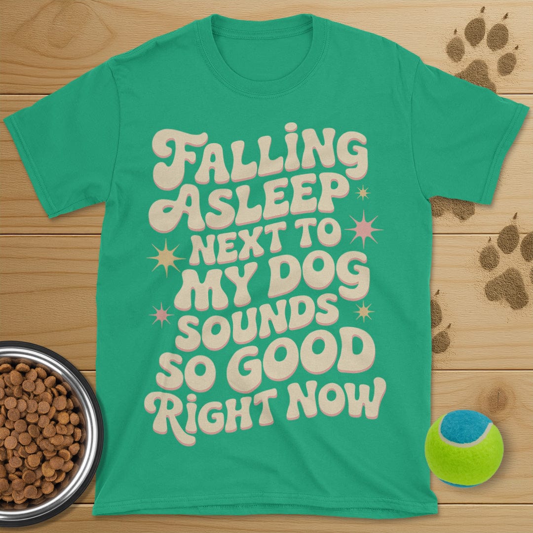 Falling Asleep Next To My Dog Retro T-Shirt