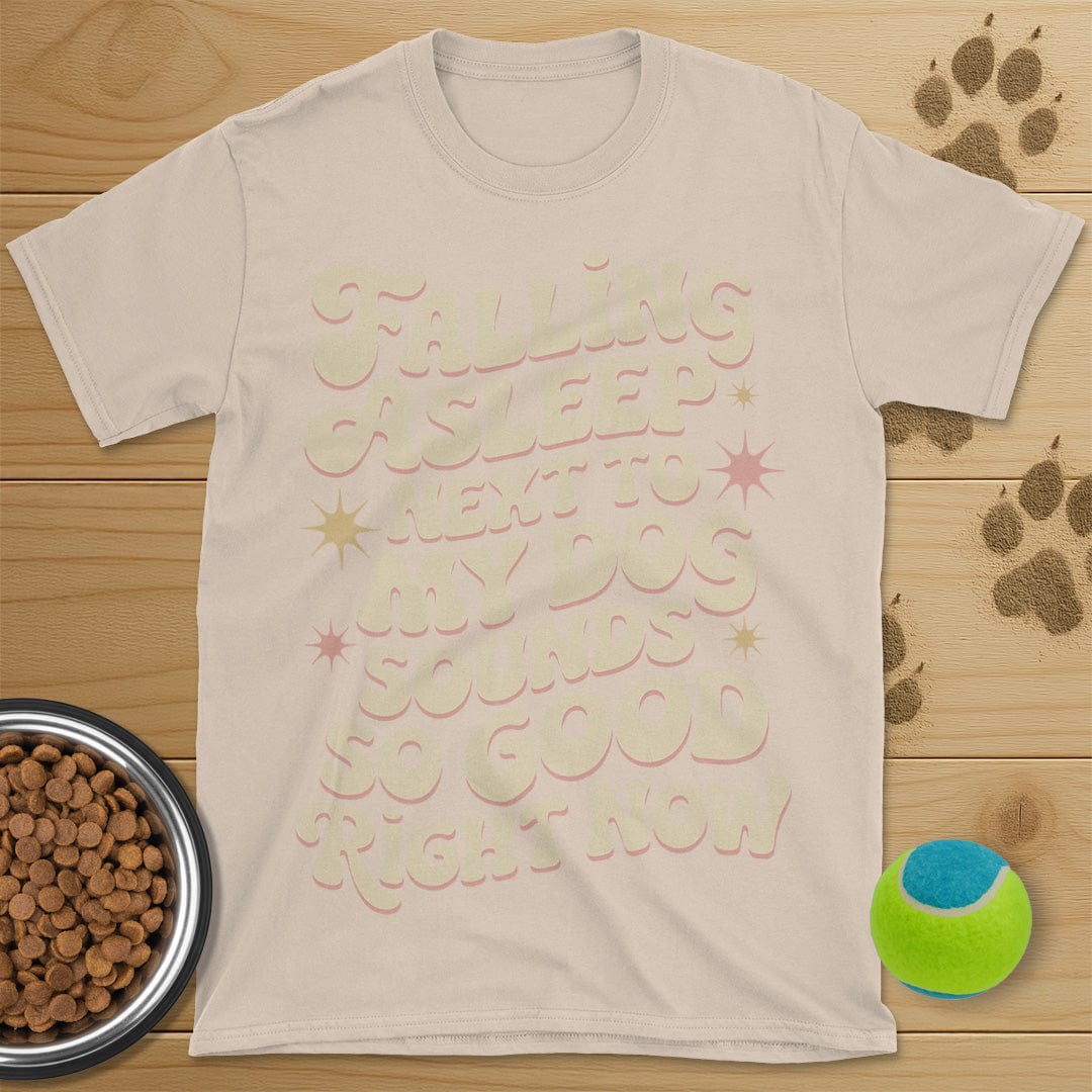 Falling Asleep Next To My Dog Retro T-Shirt