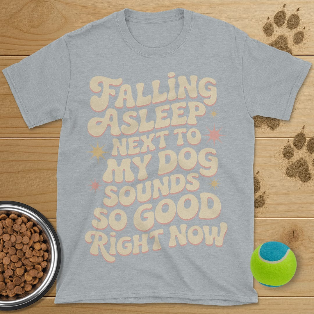 Falling Asleep Next To My Dog Retro T-Shirt