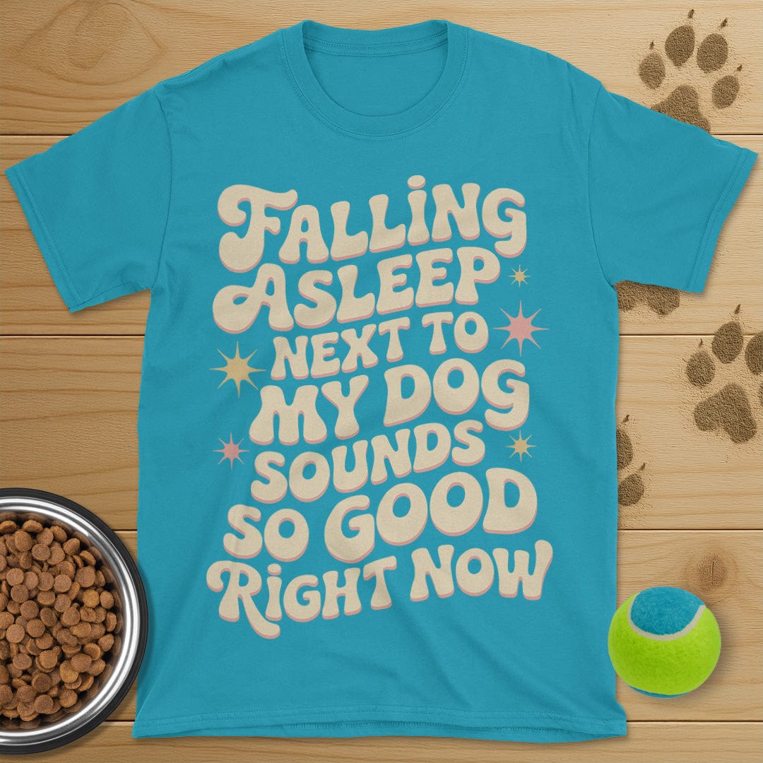 Falling Asleep Next To My Dog Retro T-Shirt