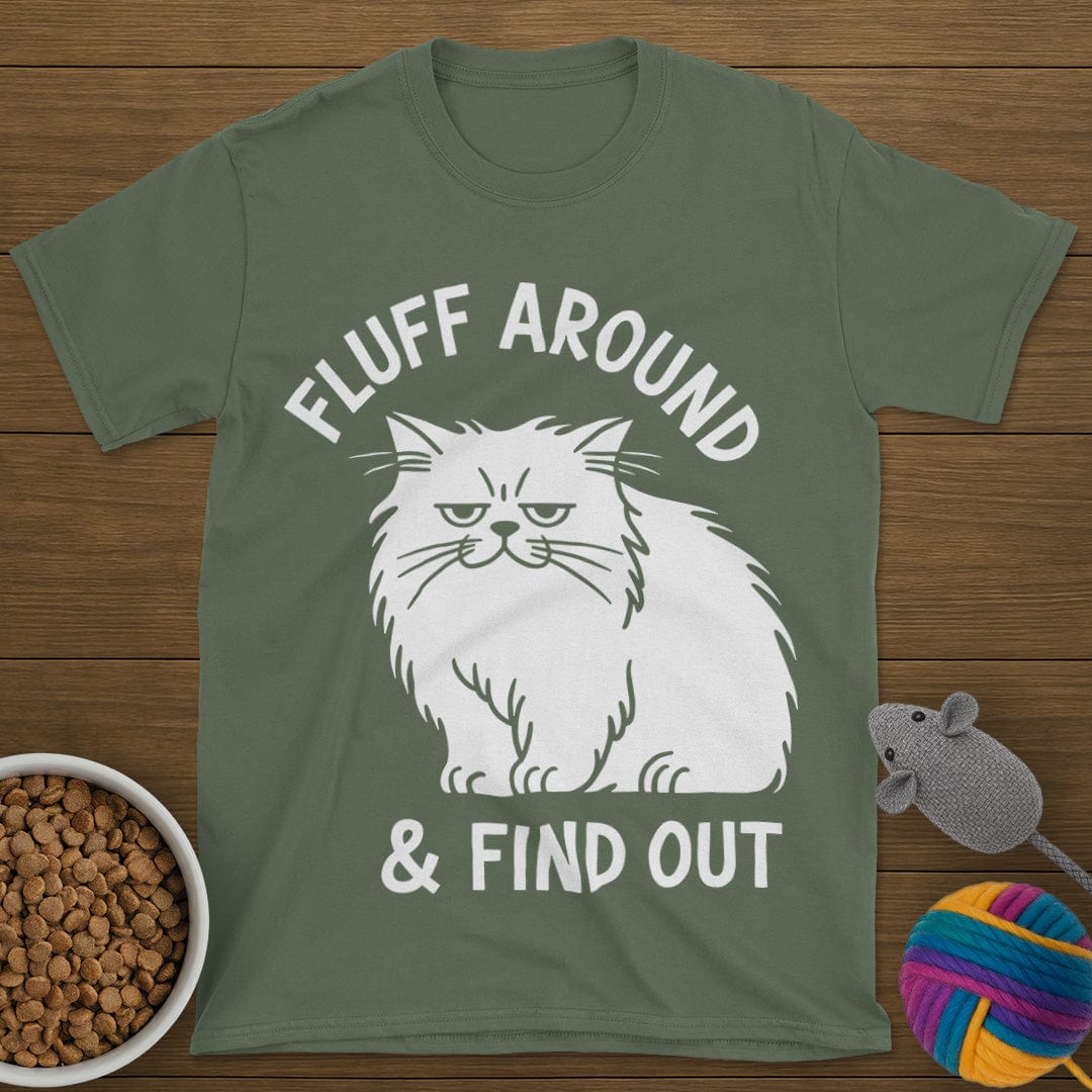 Fluff Around Cat T-Shirt