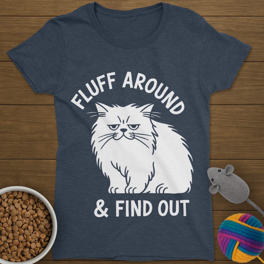 Fluff Around Cat T-Shirt Womens