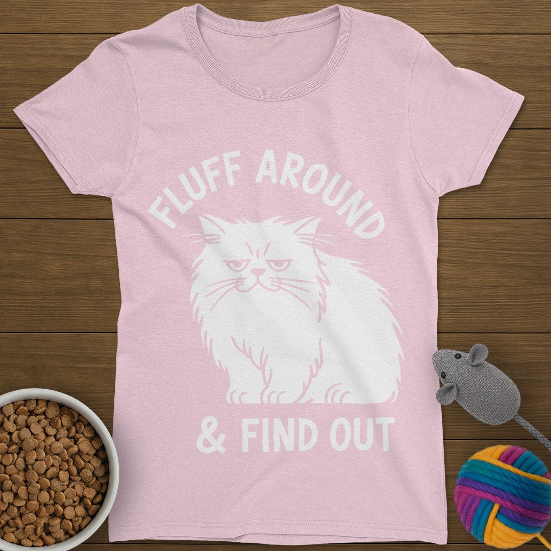Fluff Around Cat T-Shirt Womens