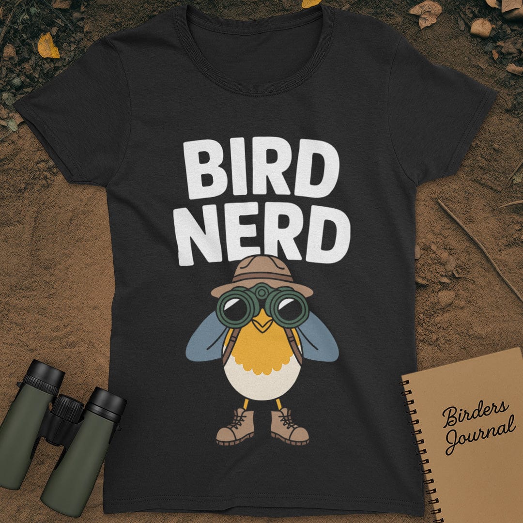 Funny Bird Nerd T-Shirt Womens