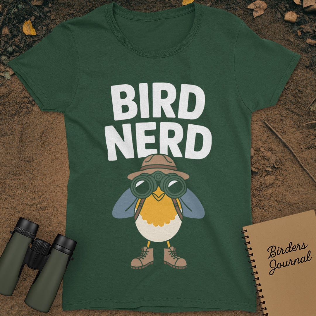 Funny Bird Nerd T-Shirt Womens