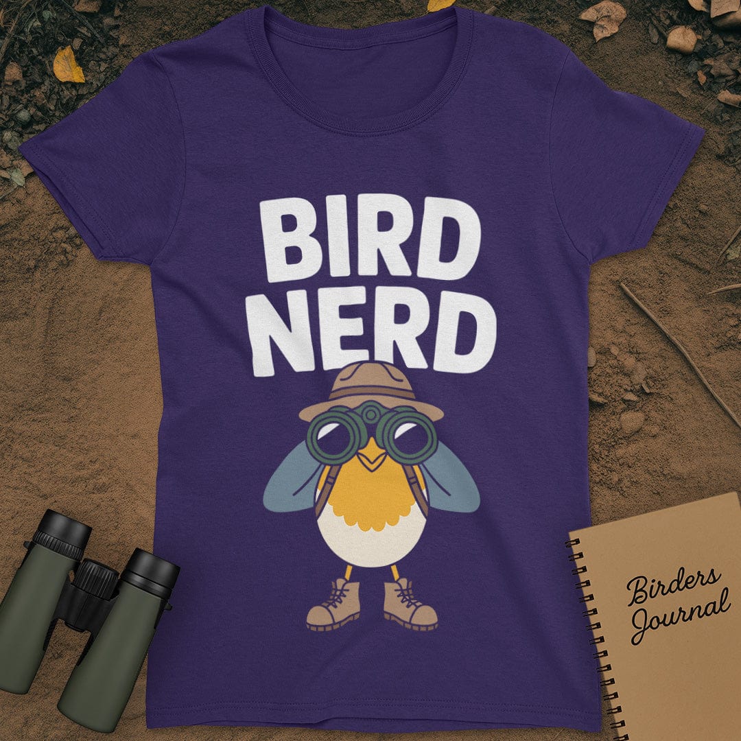 Funny Bird Nerd T-Shirt Womens