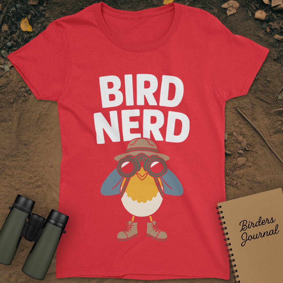 Funny Bird Nerd T-Shirt Womens