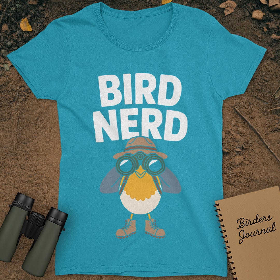 Funny Bird Nerd T-Shirt Womens