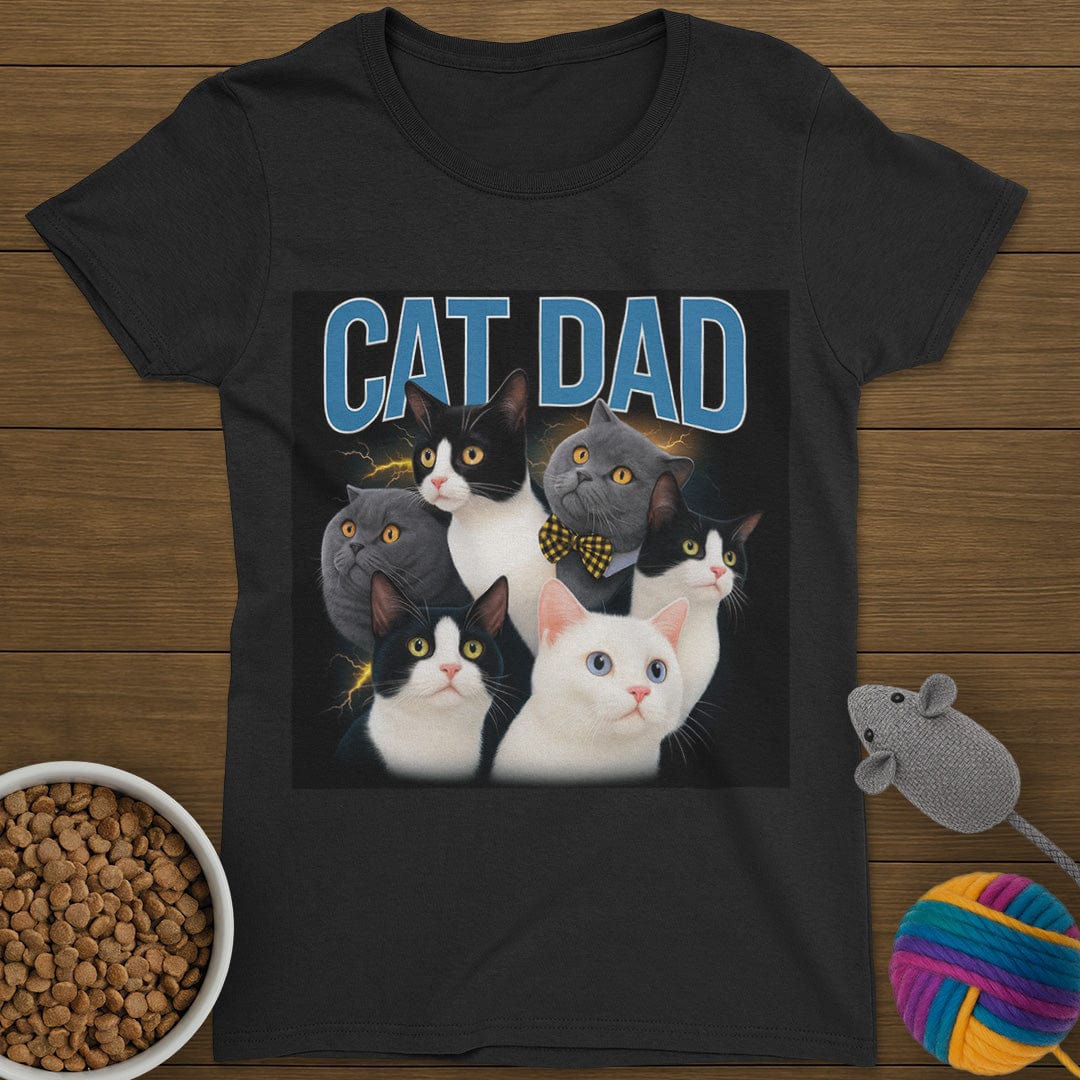 Funny Cat Dad T-Shirt Womens