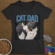 Funny Cat Dad T-Shirt Womens