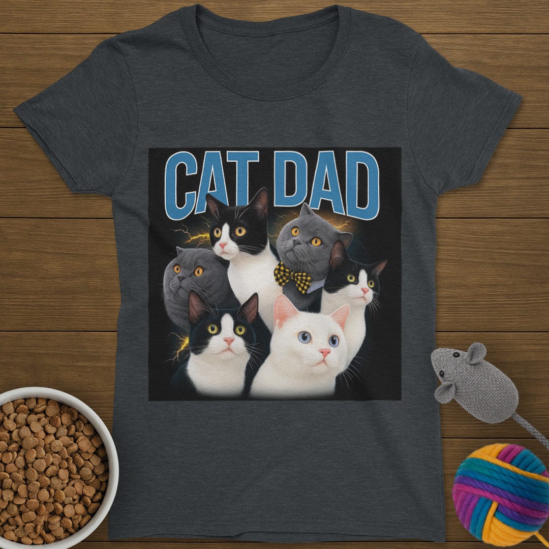 Funny Cat Dad T-Shirt Womens