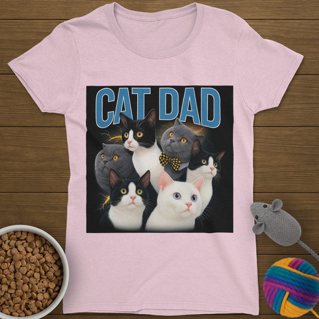 Funny Cat Dad T-Shirt Womens
