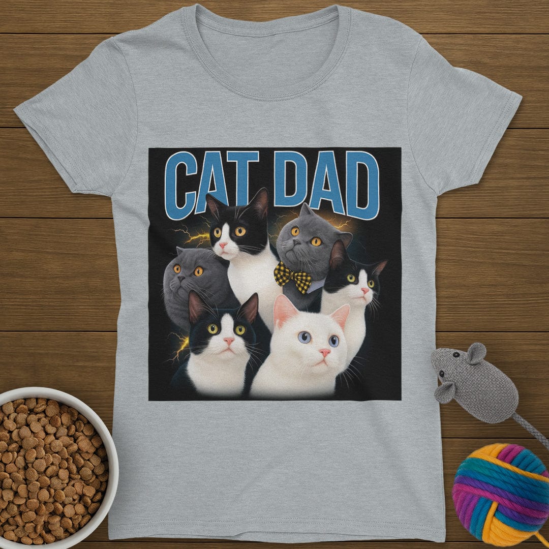 Funny Cat Dad T-Shirt Womens