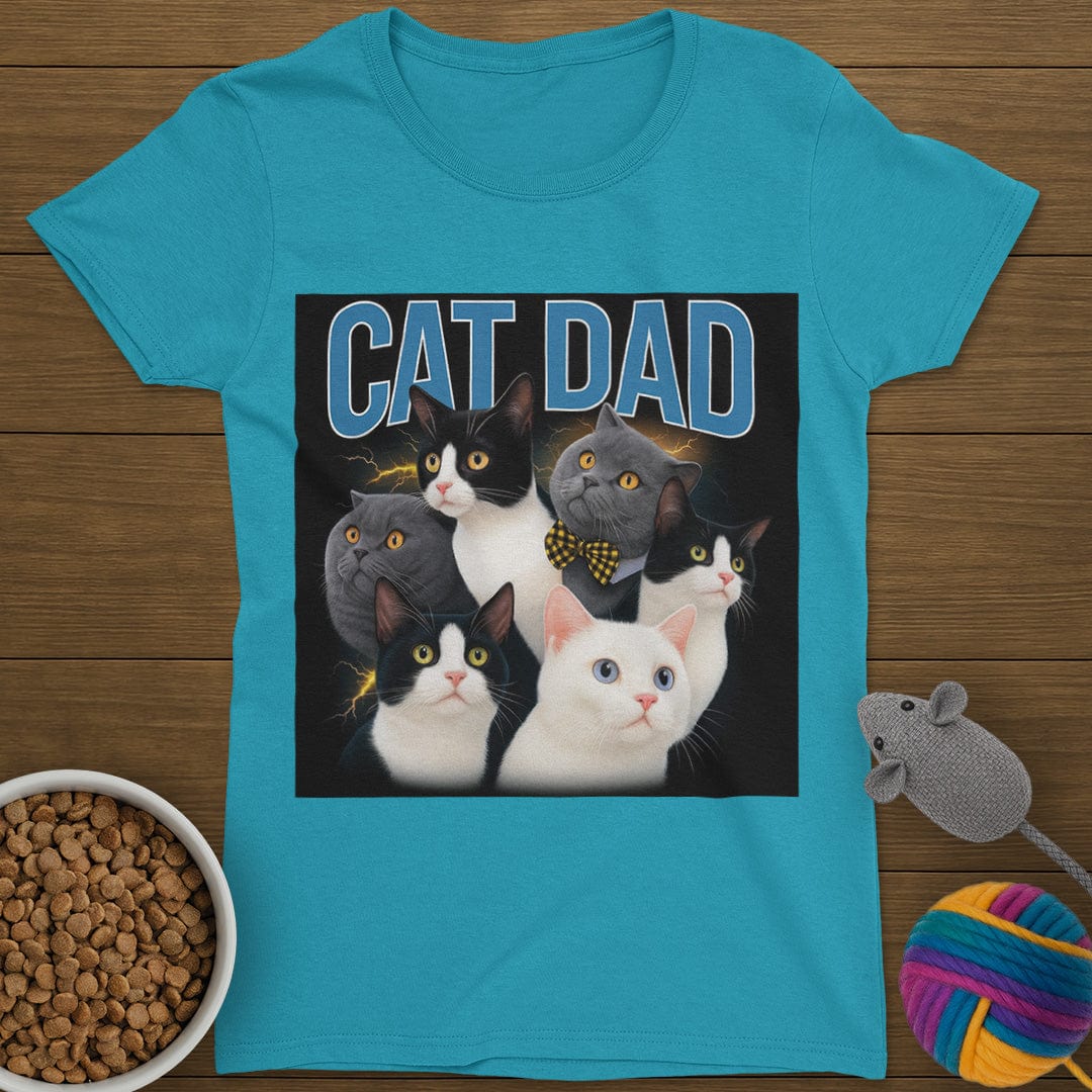 Funny Cat Dad T-Shirt Womens