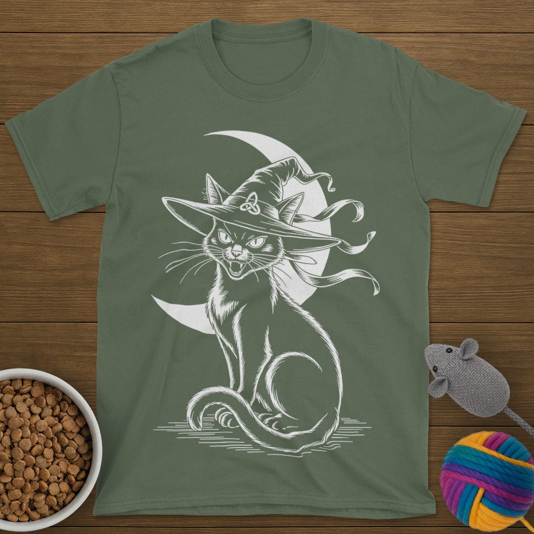 Halloween Witch Black Cat T-Shirt