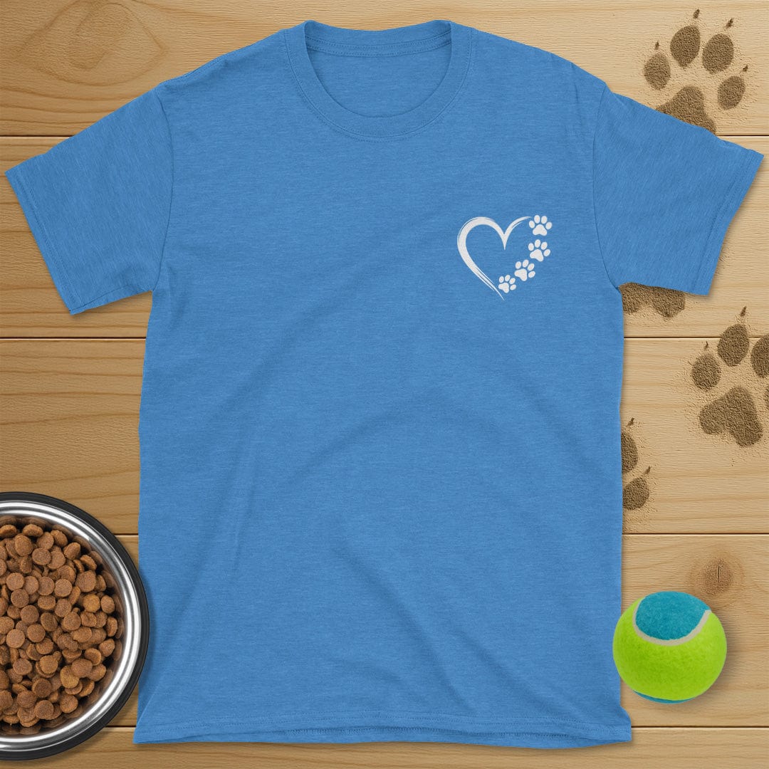 Heart and Dog Paws Badge T-Shirt
