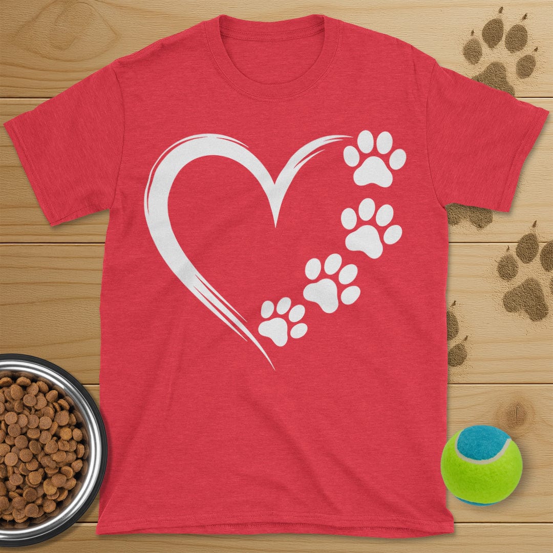 Heart and Dog Paws T-Shirt
