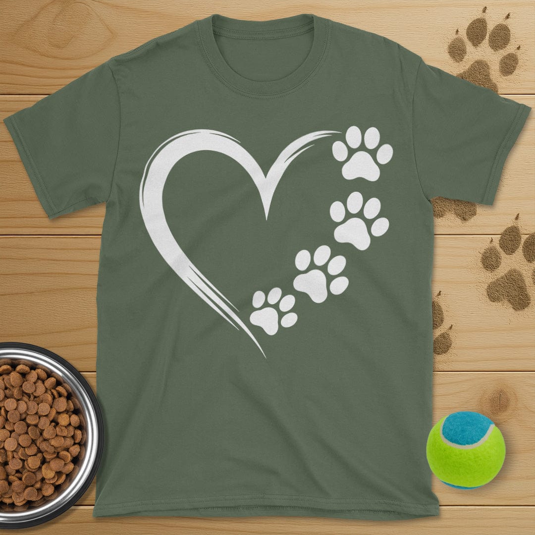 Heart and Dog Paws T-Shirt