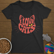 I Love Cats T-Shirt Womens