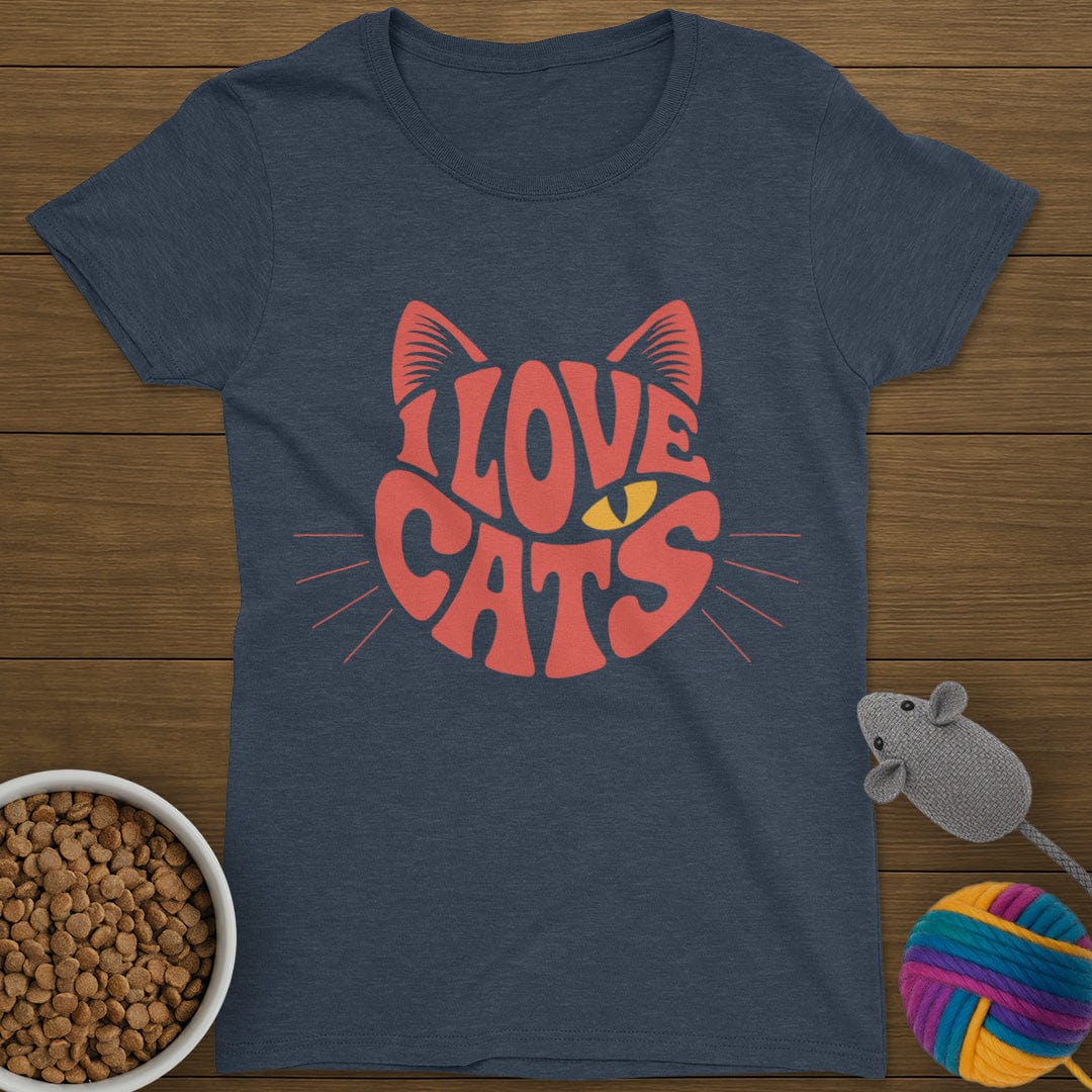 I Love Cats T-Shirt Womens