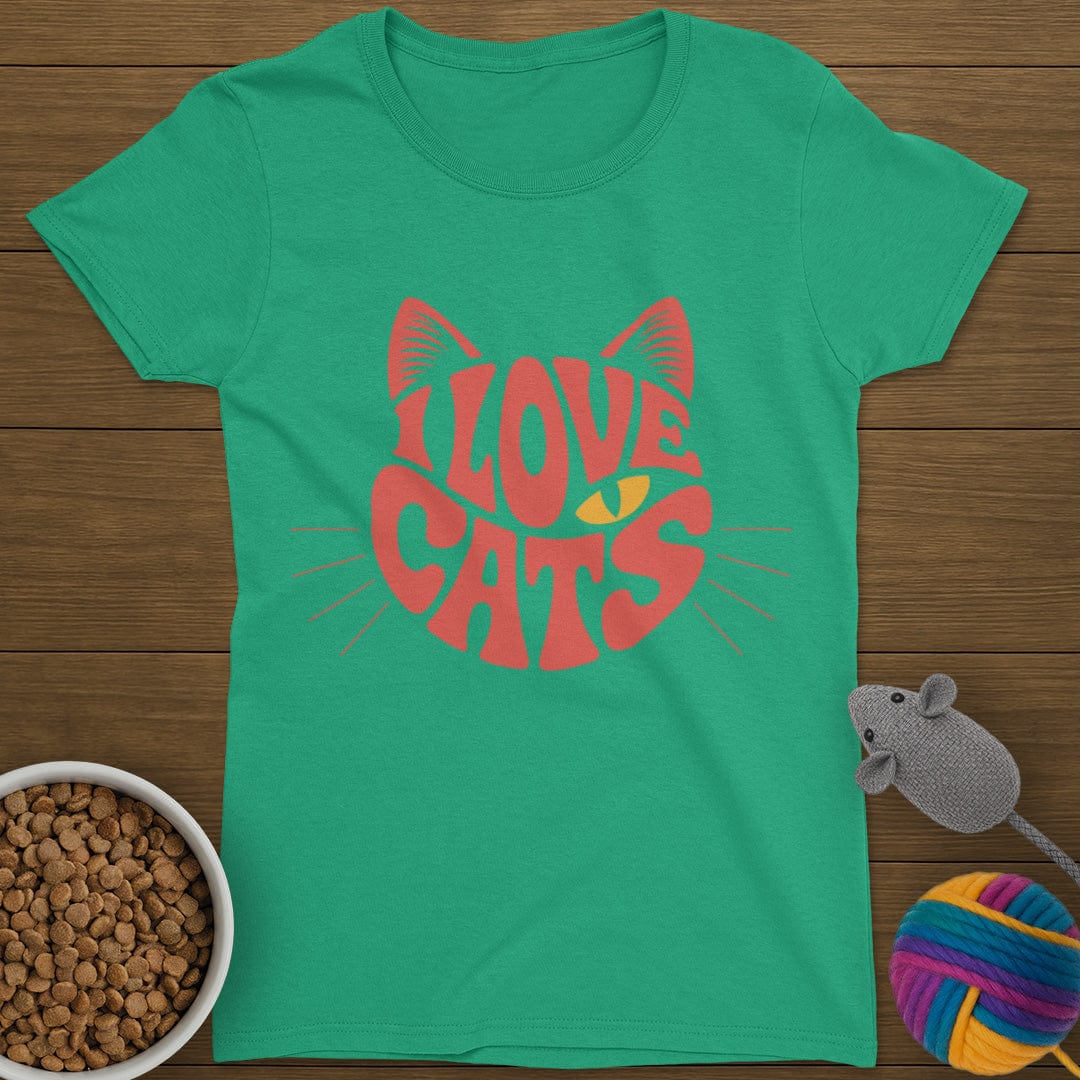 I Love Cats T-Shirt Womens