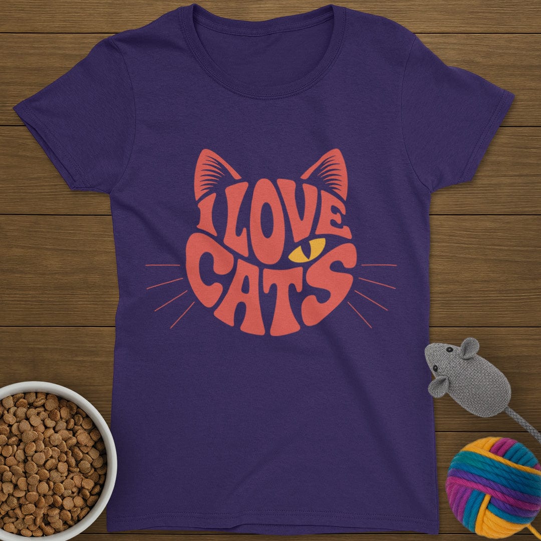 I Love Cats T-Shirt Womens
