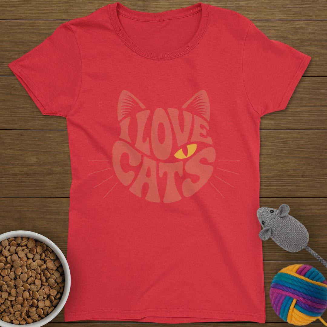 I Love Cats T-Shirt Womens
