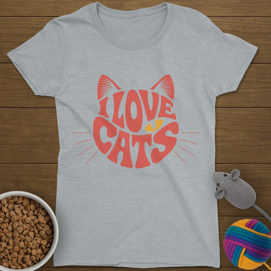 I Love Cats T-Shirt Womens