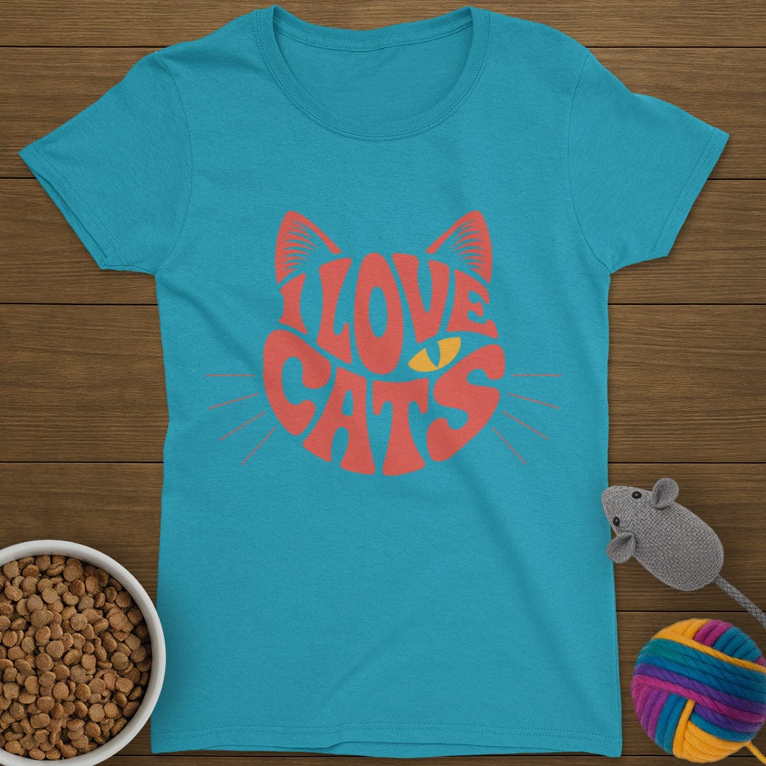 I Love Cats T-Shirt Womens