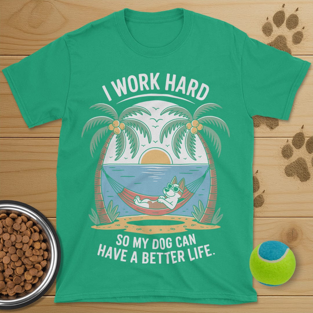 I Work Hard Dog T-Shirt
