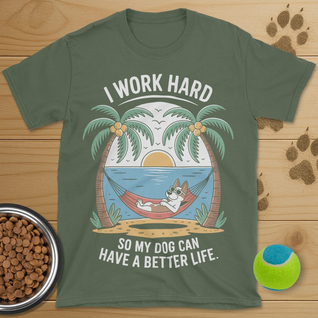 I Work Hard Dog T-Shirt