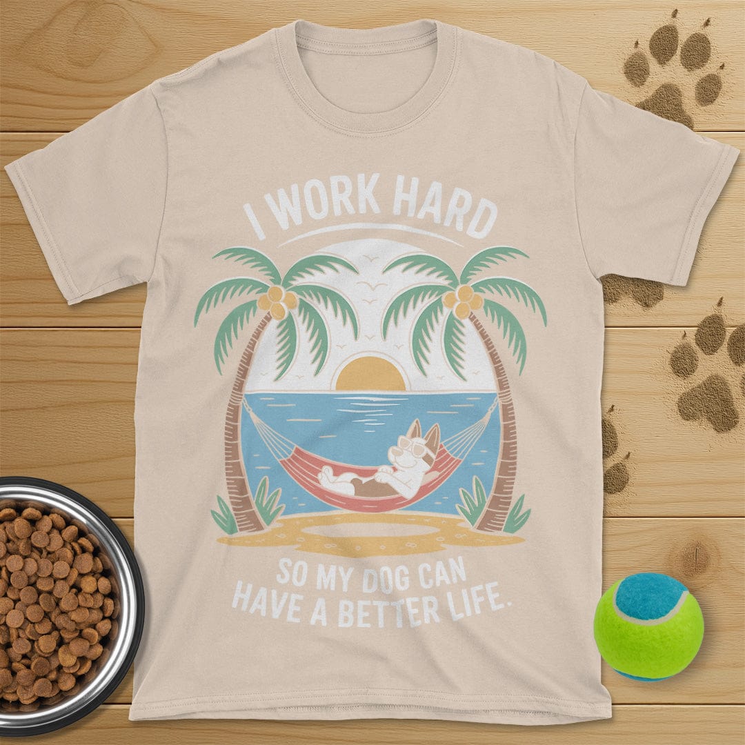 I Work Hard Dog T-Shirt