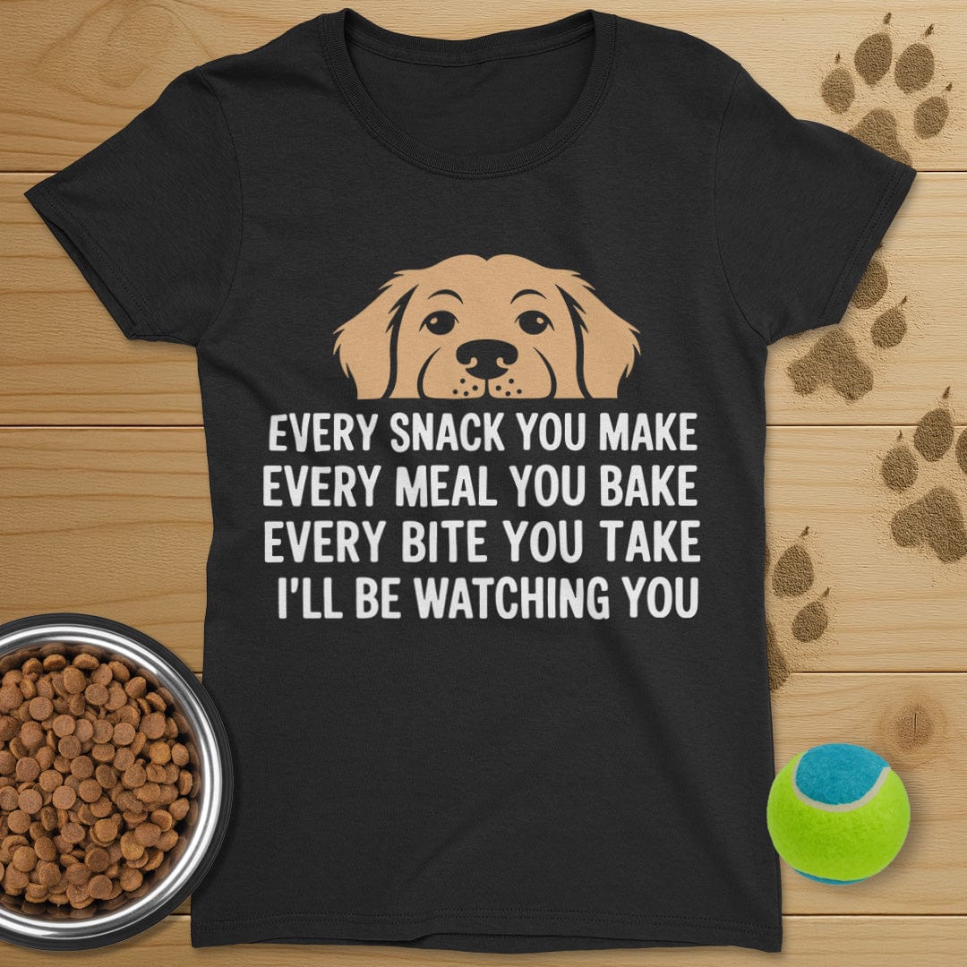 I'll Be Watching You Dog T-Shirt-Womens