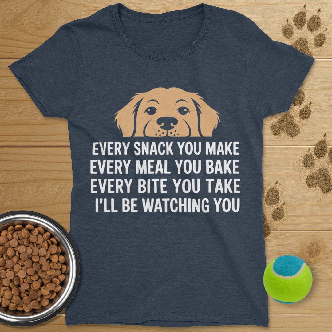 I'll Be Watching You Dog T-Shirt-Womens
