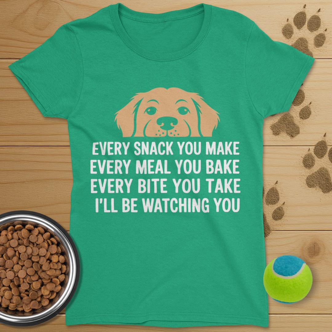 I'll Be Watching You Dog T-Shirt-Womens